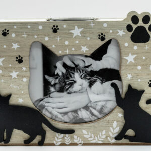 Album portafoto legno gattini con portaritratto