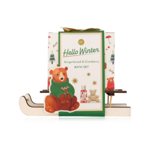 Set bagno su slitta di legno HELLO WINTER Accentra