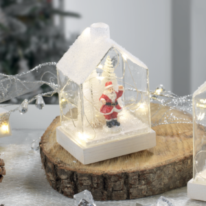 Casetta in vetro con Santa Claus – h 12 Mascagni Casa