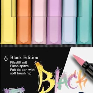 Faber-Castell- Set di penne con punta in feltro Black Edition