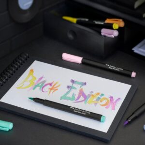 Faber-Castell- Set di penne con punta in feltro Black Edition