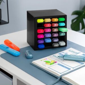 Faber-Castell – Set di evidenziatori 24 pezzi, colori neon, pastello e metallizzati