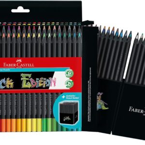 Faber-Castell – Matite colorate Blackwood, Black Edition, astuccio da 50 pezzi