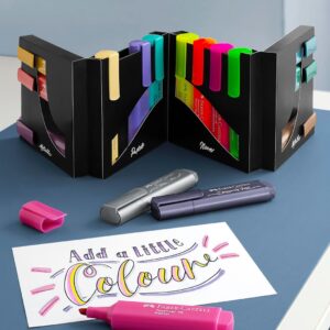 Faber-Castell- Set di evidenziatori da 16 pezzi,colori neon, pastello e metallizzati