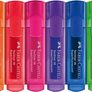 Faber-Castell– Set di evidenziatori 8 colori neon