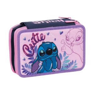 Astuccio Completo 3 Zip Disney Stitch E Angel