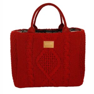 Borsa a mano tricot chalet rosso