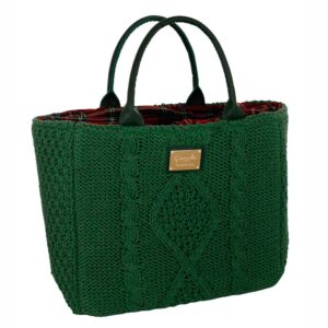 Borsa a mano tricot chalet verde