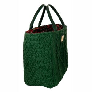 Borsa a mano tricot chalet verde