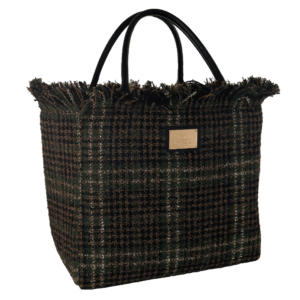 Borsa a mano tweed chalet nero