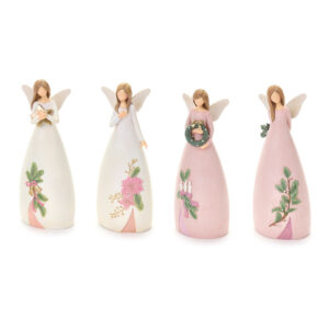 NUVOLE DI STOFFA angelo in resina