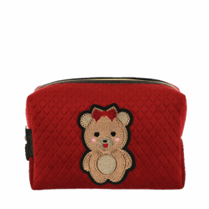 CAMOMILLA NECESSAIRE L TEDDY CHIC ROSSO C