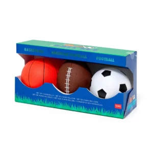 LEGAMI MINI BALL SET – SET DI 3 MINI PALLONI – BASKETB+AMERICAN FOOTB.+FOOTB.