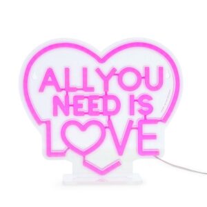 LEGAMI – Lampada Led Effetto Neon – All You Need is Love – It’s a Sign
