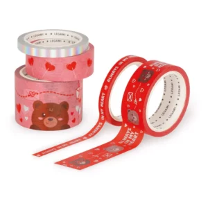 LEGAMI – Set di 5 Nastri Adesivi Decorativi di Carta Teddy Bear – Tape By Tape