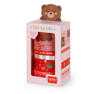 LEGAMI – Set di 5 Nastri Adesivi Decorativi di Carta Teddy Bear – Tape By Tape